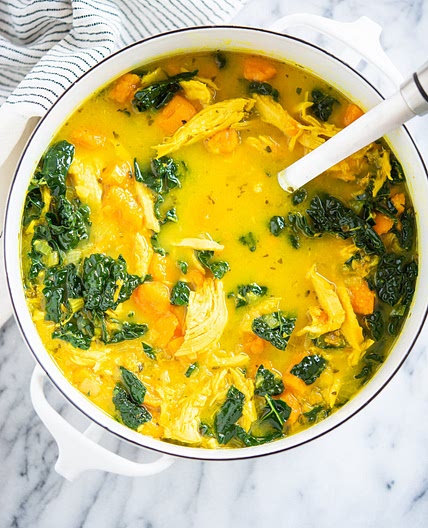 Ginger Chicken Soup Recipe with Turmeric