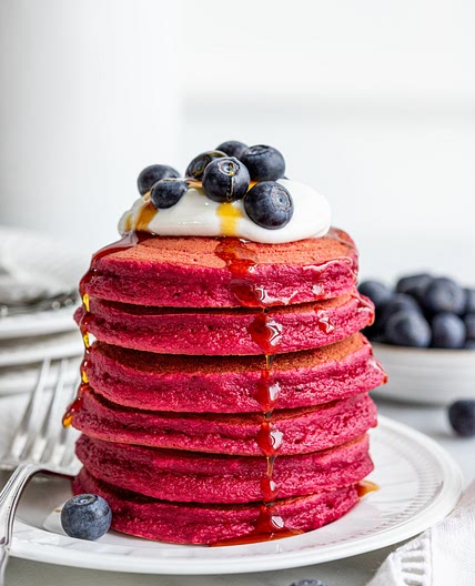 Pink Beet Pancakes