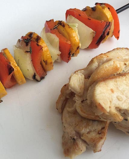 Receita de Espetinho de legumes