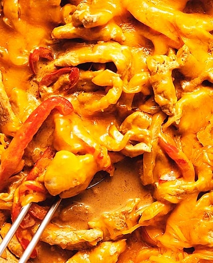 Keto Chicken Fajita Casserole - 6 Net Carbs!