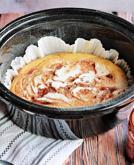 Slow Cooker Jam Swirl Sponge