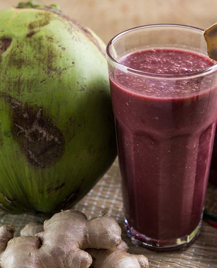 Suco de açaí refrescante