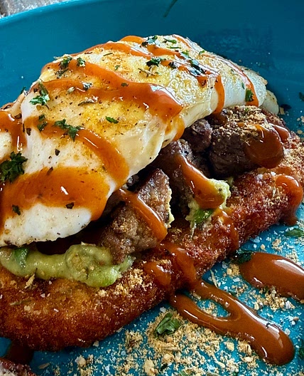 Steak and Egg Loaded Hash Browns