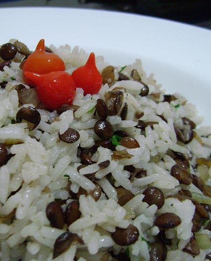 Receita de Arroz com lentilha para o Ano Novo