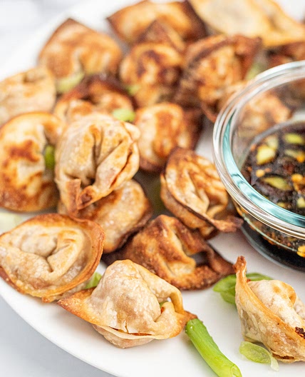 Crispy Vegan Air-Fryer Wontons