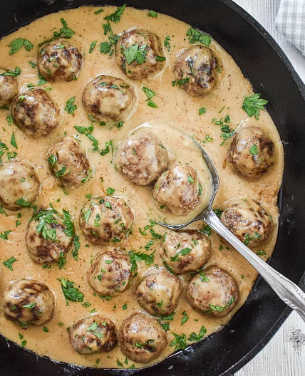 The Best Low-FODMAP Swedish Meatballs; Gluten-free, Dairy-free