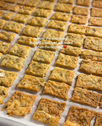 Protein Parmesan Sourdough Discard Crackers