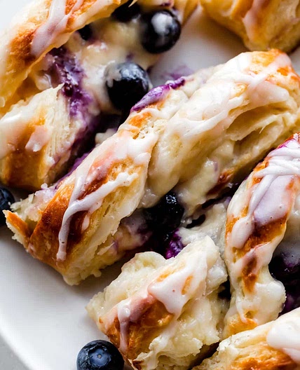 Blueberry Cream Cheese Pastry Braid