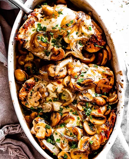 Baked Chicken with Mushrooms