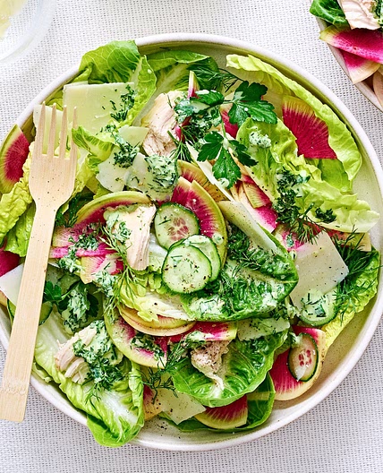 Green Goddess Caesar Salad with Chicken