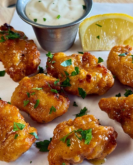 Air Fryer Hot Honey Lemon Chicken Bites