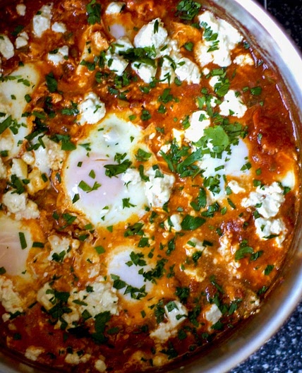 Shakshuka (Eggs Poached in Spicy Tomato Sauce)