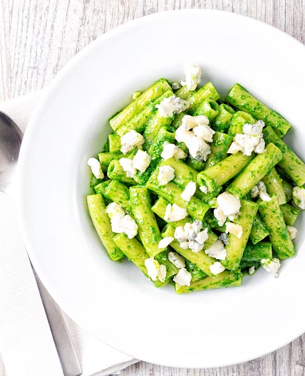 Wild Garlic Pesto Pasta Recipe with Gorgonzola Cheese