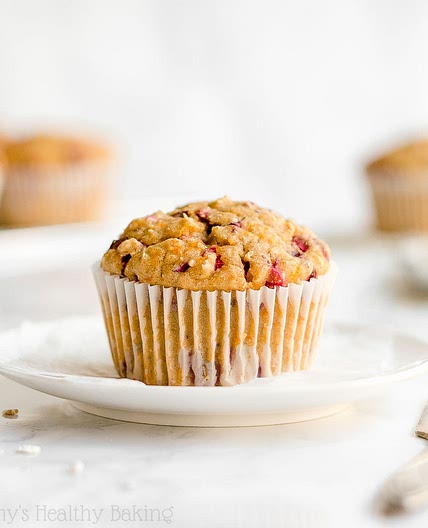 Healthy Cranberry Orange Oatmeal Muffins