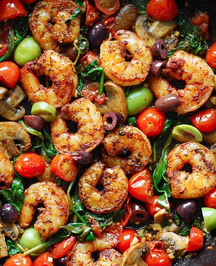 Mediterranean shrimp and quinoa