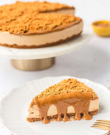 High Protein No Bake Biscoff Cheesecake