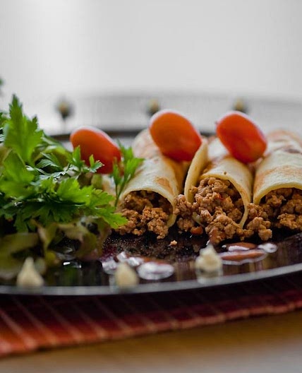 Panqueca de molho à bolonhesa