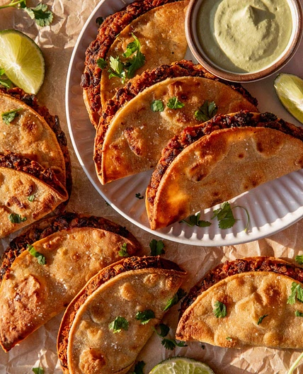 Oven-Baked Crispy Black Bean Tacos