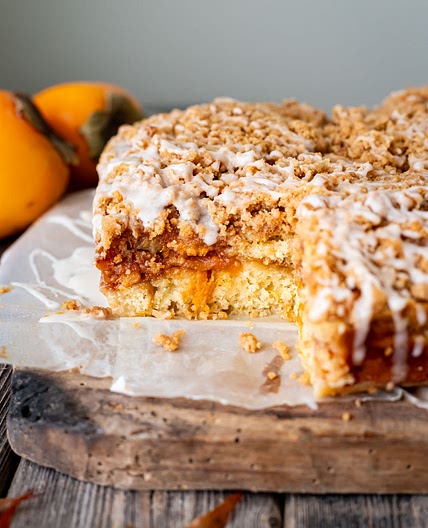 Persimmon Streusel Coffee Cake
