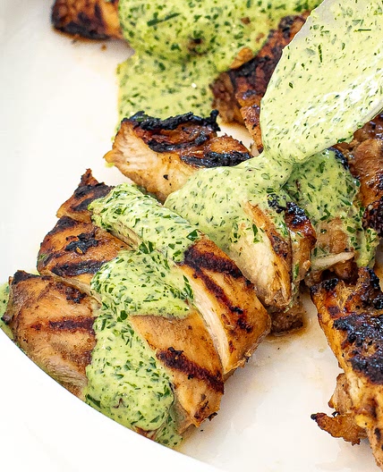 Peruvian Chicken with Green Sauce