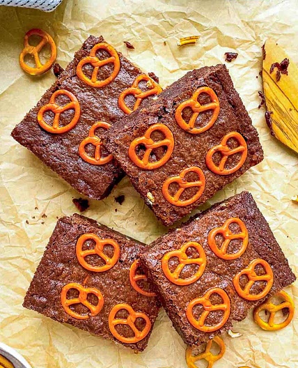 Salted Pretzel Brownies