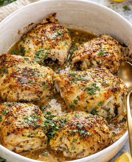 Oven Baked Chicken Thighs