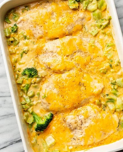 Chicken Breast with Broccoli and Cheese