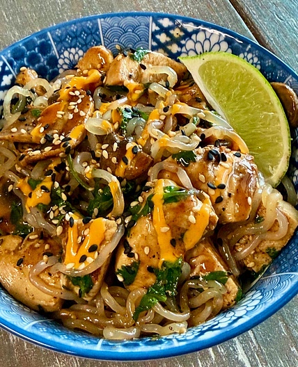 Chicken Shirataki Noodle Bowls