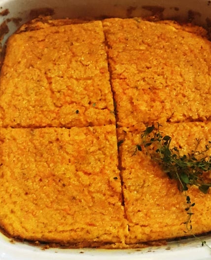 Suflê de cenoura com farinha de aveia