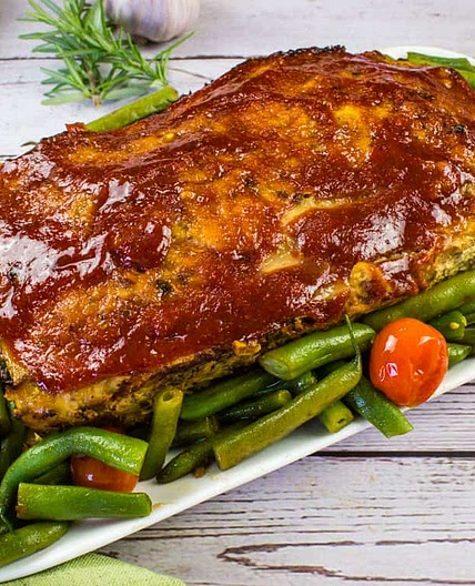Keto Turkey Meatloaf with Bacon
