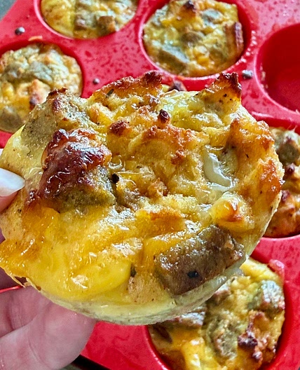 High Protein Chicken and Waffle Bites