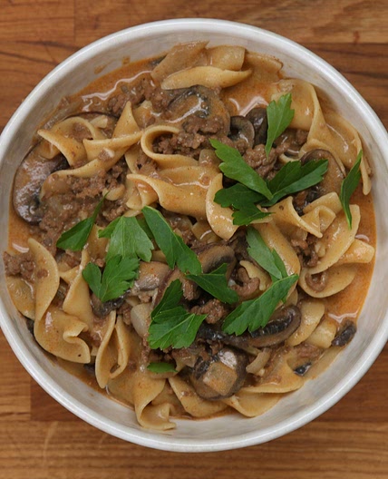 One-Pot Ground Beef Stroganoff Recipe by Tasty