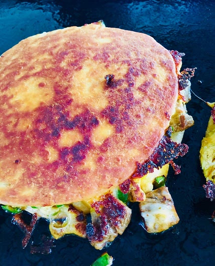 Blackstone Steak and Egg Quesadillas