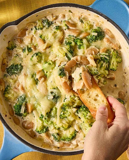 Savory Broccoli-Cheddar Butter Beans