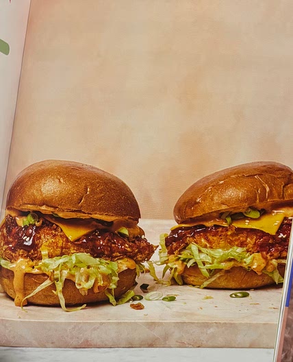 Gochujang Crispy BBQ Chicken Burgers