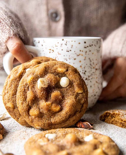 White Chocolate Chai Pumpkin Snickerdoodles