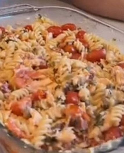 Pasta al horno con salmón