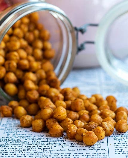 Garbanzos especiados en freidora de aire