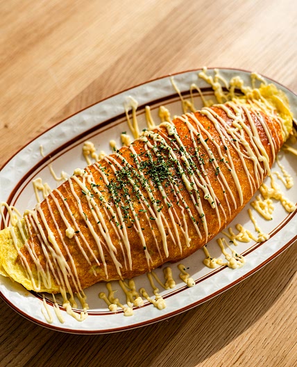 Cheese Crusted Omurice