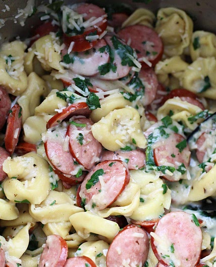 Instant Pot Cheesy Beef Tortellini