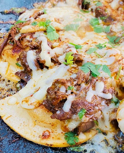 Blackstone Birria Loaded Pierogies