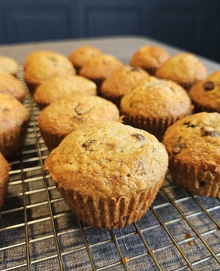 Nana's Banana Chocolate Chip Muffins