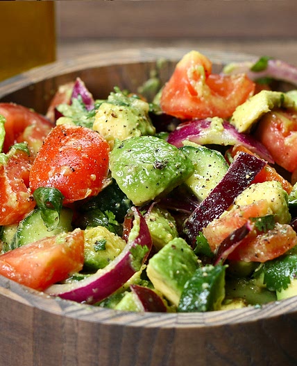 Cucumber, Tomato, And Avocado Salad Recipe by Tasty