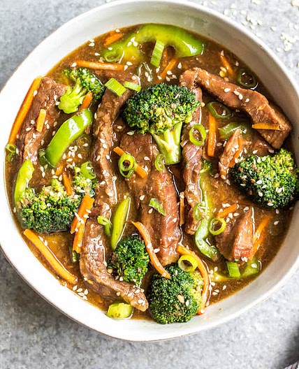 Slow Cooker Mongolian Beef: Whole30, Paleo, Low Carb, GF