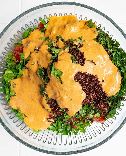 Creamy Harissa Sauce (Oil-Free Harissa Dressing)