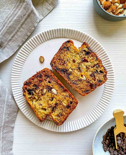 Almond Chocolate Banana Bread (Egg-free and Dairy-free)