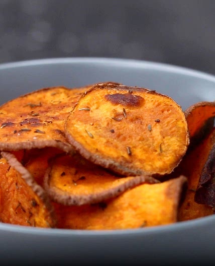 Air Fryer Sweet Potato Chips Recipe by Tasty