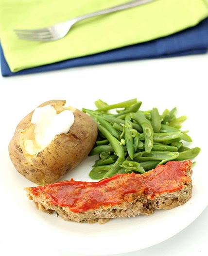 Instant Pot Meatloaf and Baked Potatoes