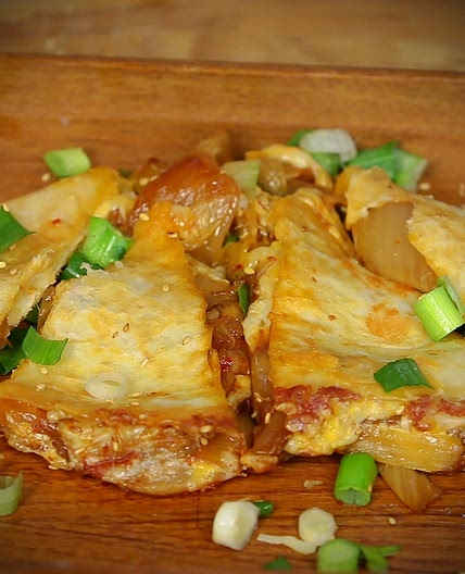 Kimchi Quesadillas Recipe by Tasty