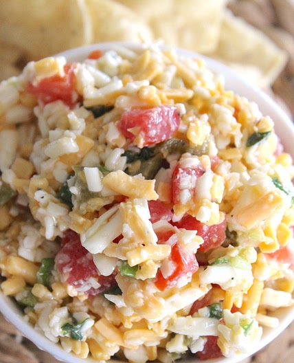 Good Seasons and Colby Jack Cheese Tortilla Chip Dip